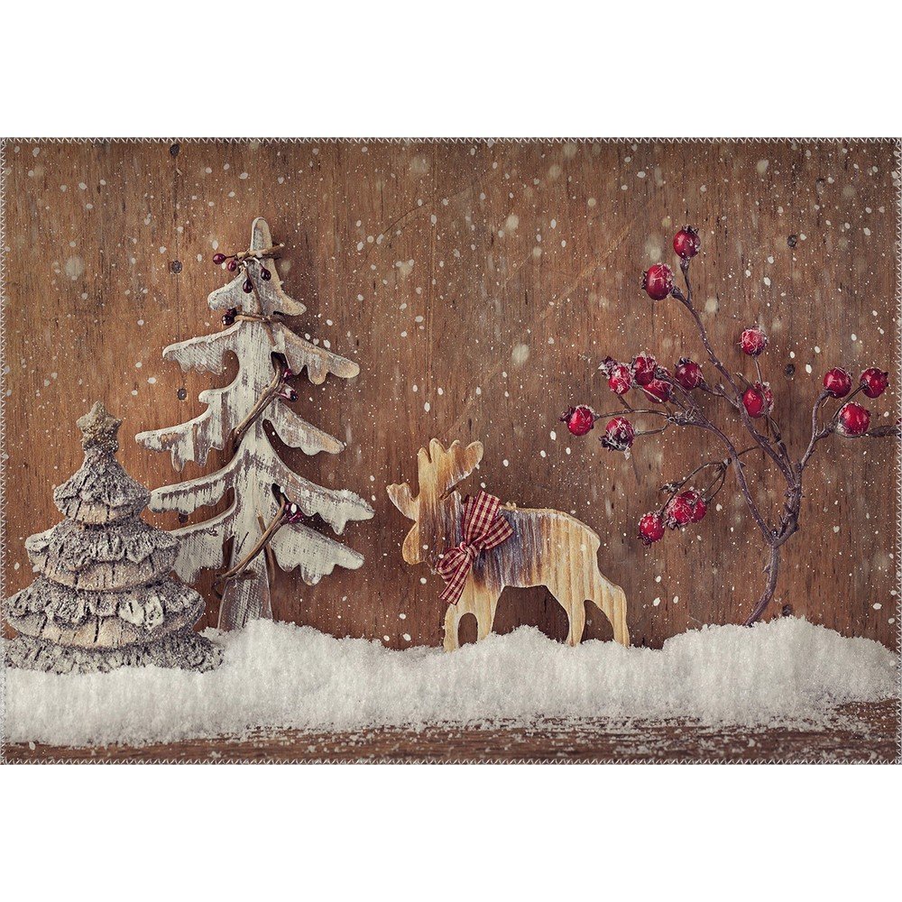 Koberec Vitaus Christmas Period Rustic Deer, 50 x 80 cm v:1320010