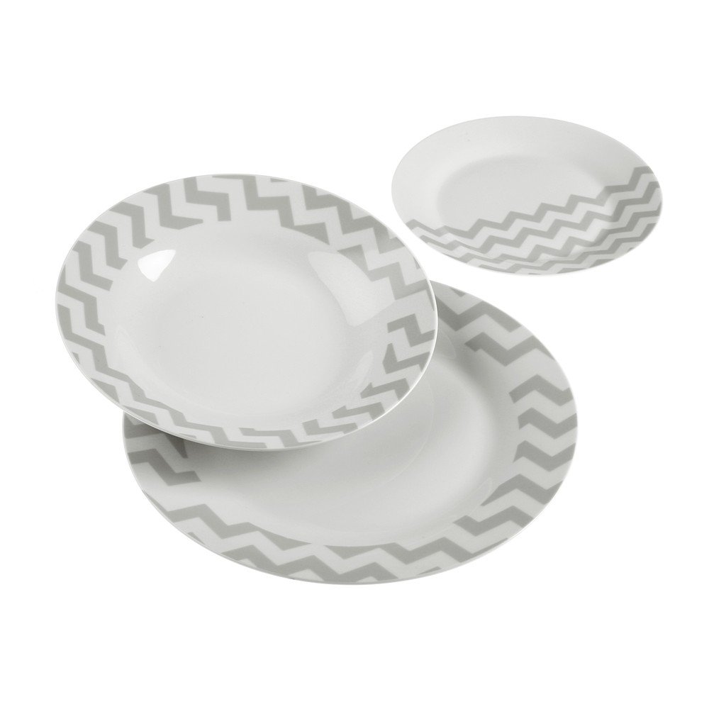 18dílný set talířů z porcelánu Versa Geometrico v:695586