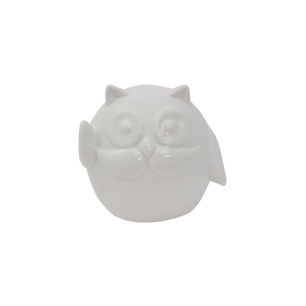 Bílá porcelánová dekorativní soška Mauro Ferretti Gufo Hello, výška 8,5 cm v:1165396