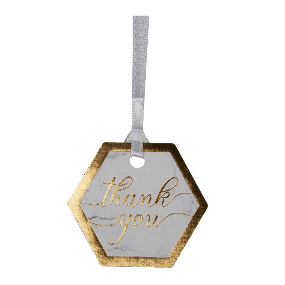 Sada 10 malých visaček Neviti Scripted Marble Thank You v:812768