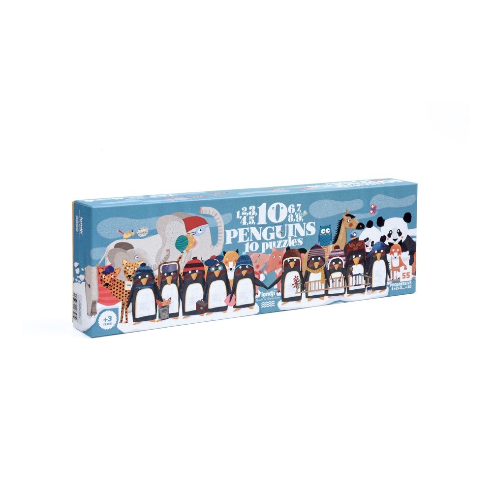 Velké puzzle 10 v 1 počítání zvířátek Londji v:1356523