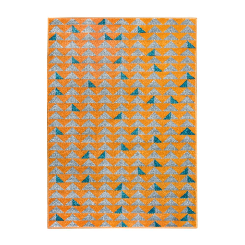 Oranžovo-šedý koberec Mazzini Sofas Montreal, 133 x 190 cm v:1115746