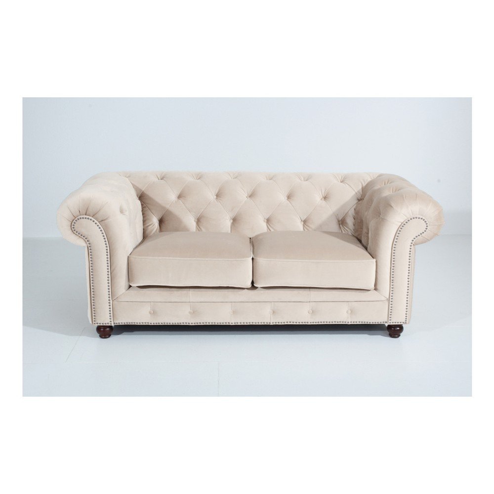 Krémová pohovka Max Winzer Orleans Velvet, 196 cm v:909386