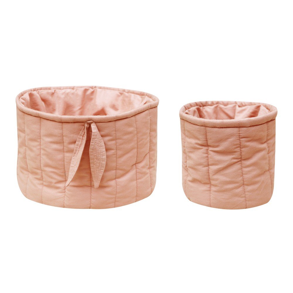 Světle růžové látkové dětské úložné boxy v sadě 2 ks ø 30x20 cm Bambie Vintage Nude – Lorena Canals v:1714924