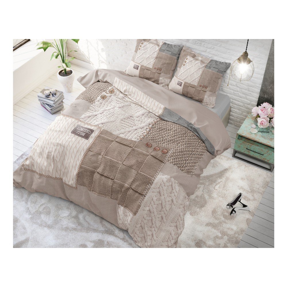 Bavlněné povlečení na dvoulůžko Sleeptime Knitted Home, 200 x 220 cm v:1079316