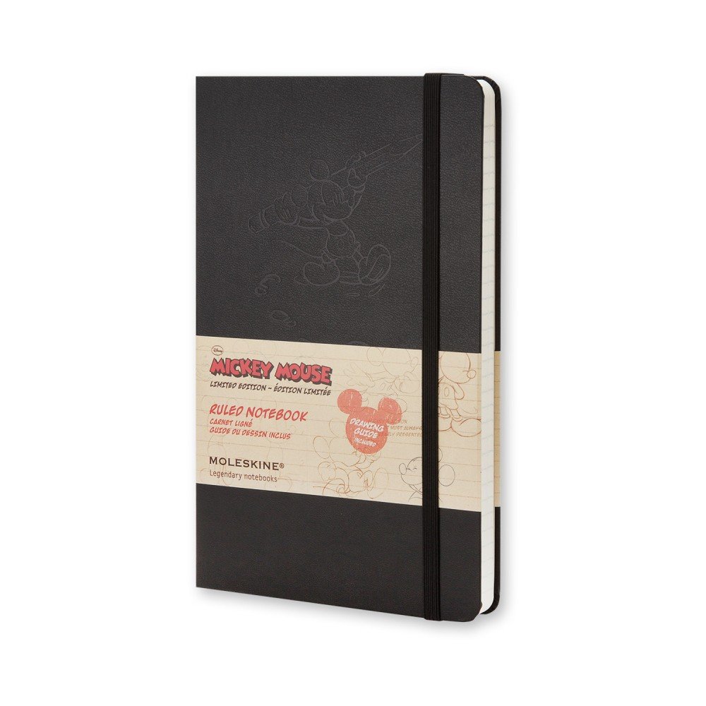 Velký černý zápisník Moleskine Mickey Mouse, linkovaný v:763954