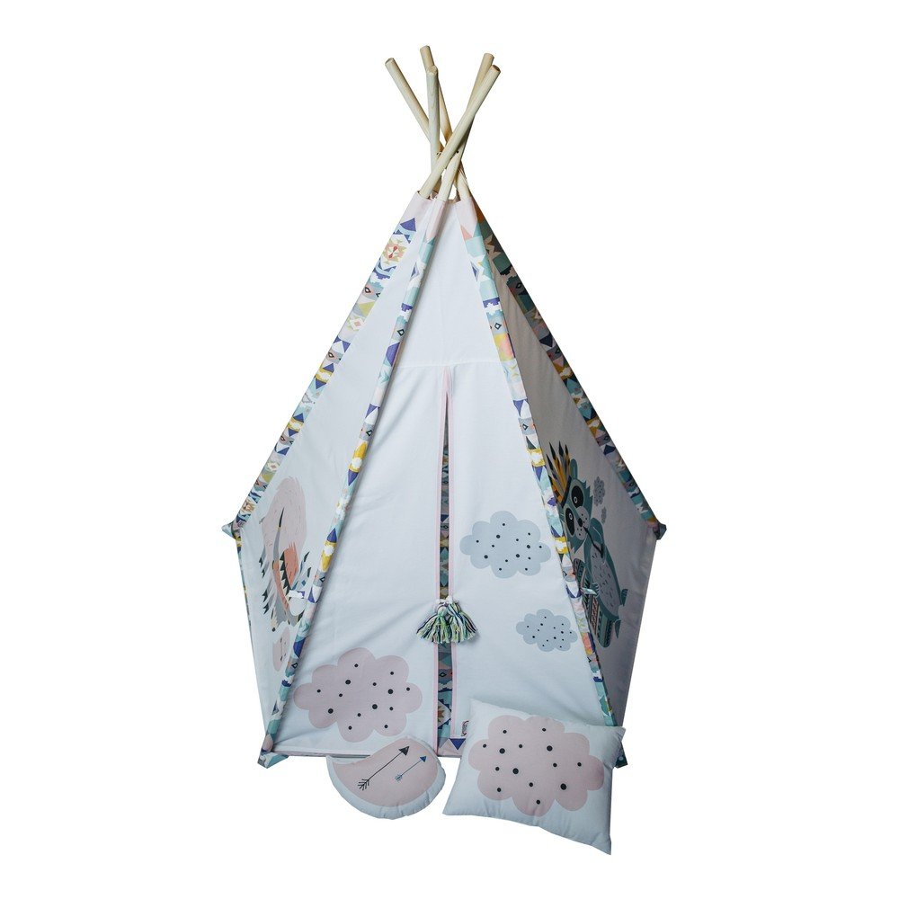 Modro-růžové pětiúhelníkové teepee VIGVAM Design Cute Tribe v:1317338
