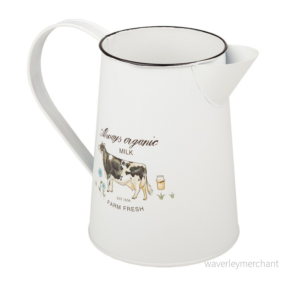 Bílá kovová nádoba Kash Cow, výška 16,5 cm v:1255360