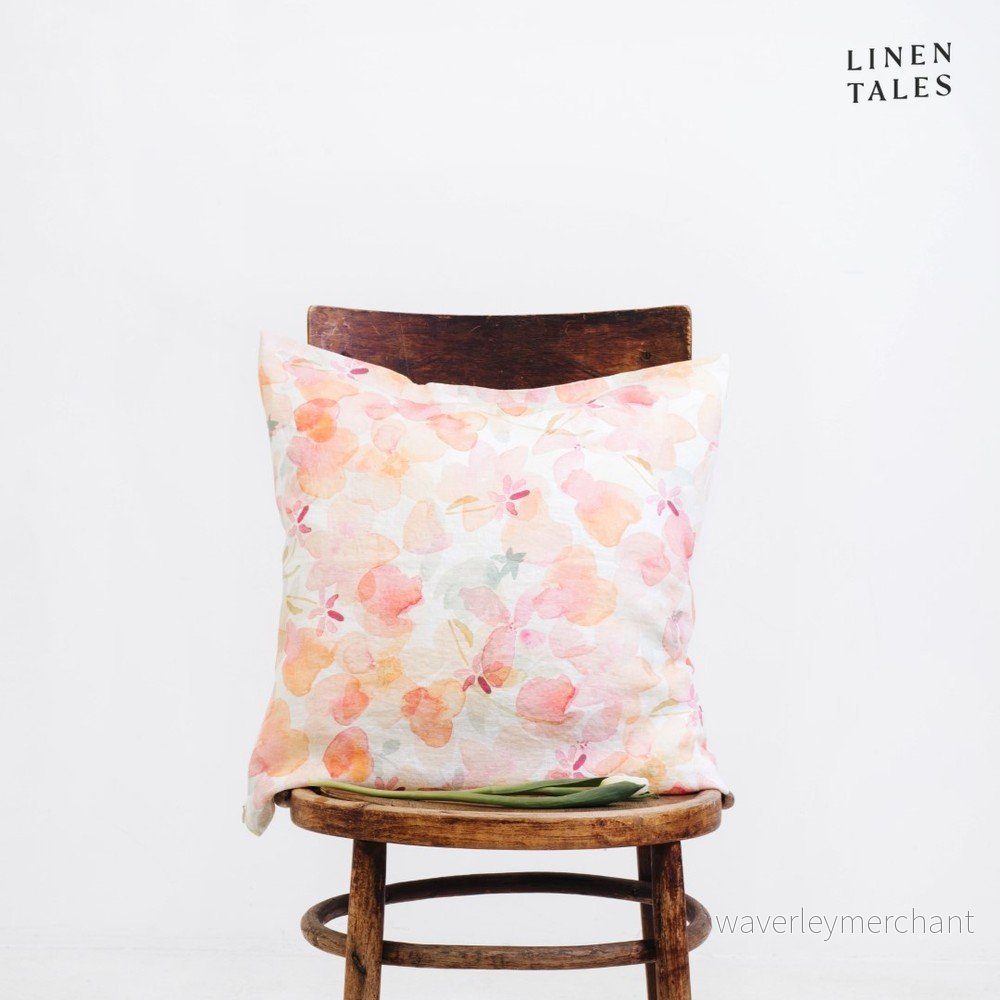 Lněný povlak na polštář 50x50 cm Floral – Linen Tales v:1537906