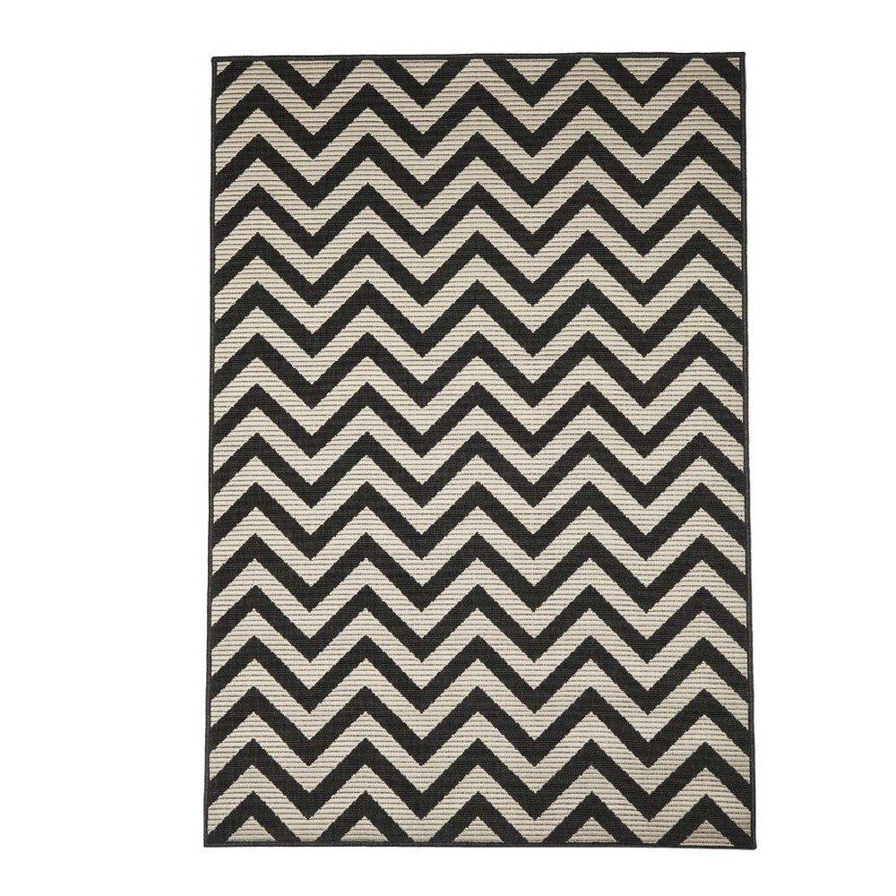 Černý vysoce odolný koberec Webtappeti Zigzag, 200 x 285 cm v:703378