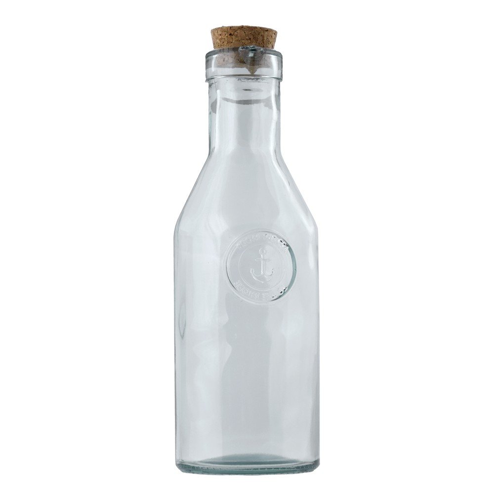 Čirá lahev z recyklovaného skla s korkovou zátkou Ego Dekor Shore, 1 l v:1348491