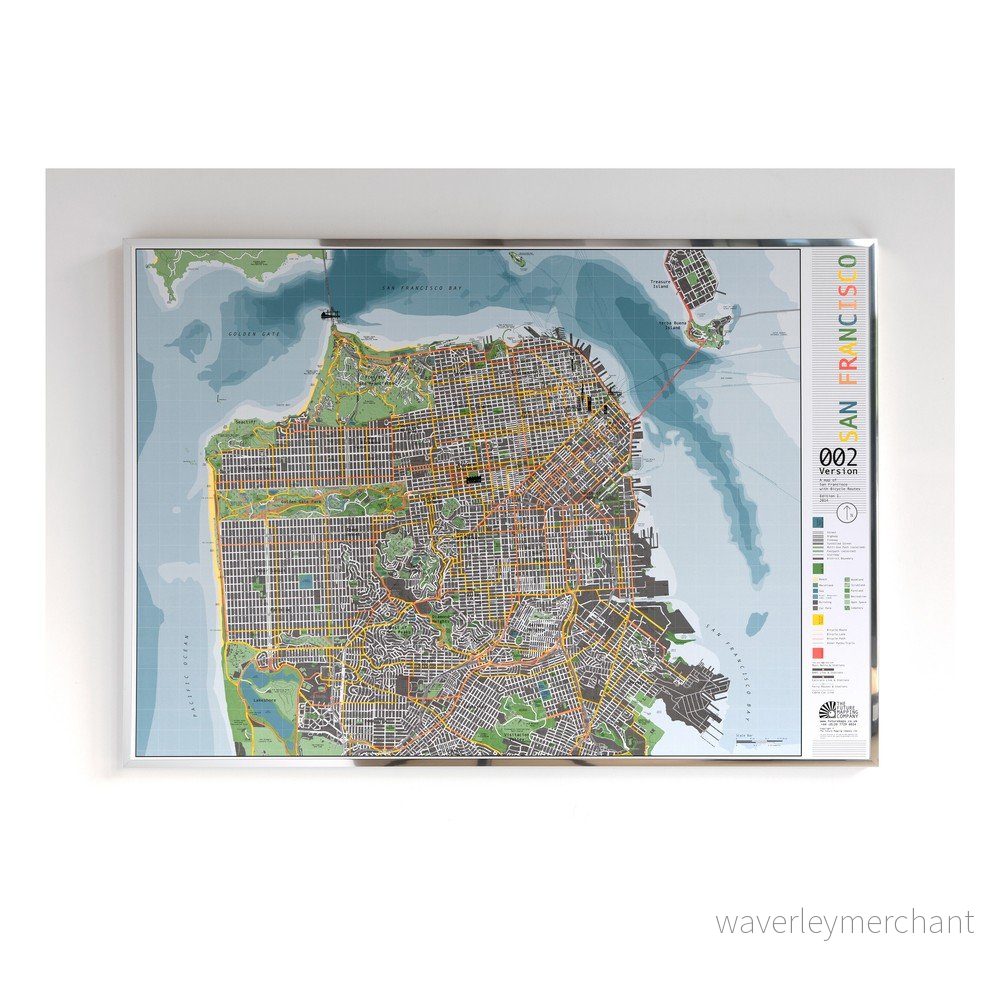 Magnetická mapa San Francisca The Future Mapping Company San Francisco City, 100 x 70 cm v:1174242