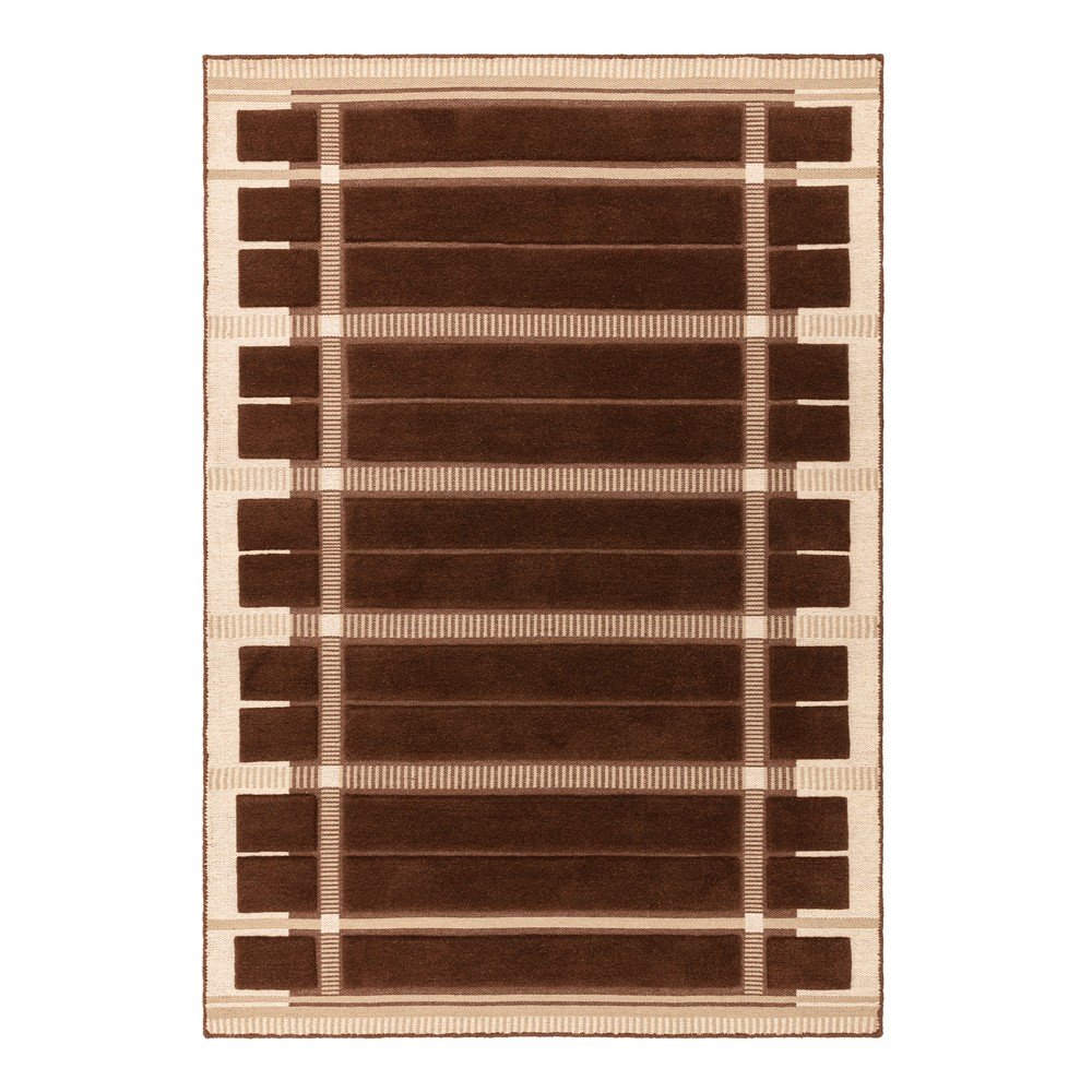 Hnědý/béžový ručně tkaný vlněný koberec 200x290 cm – Asiatic Carpets v:1933642