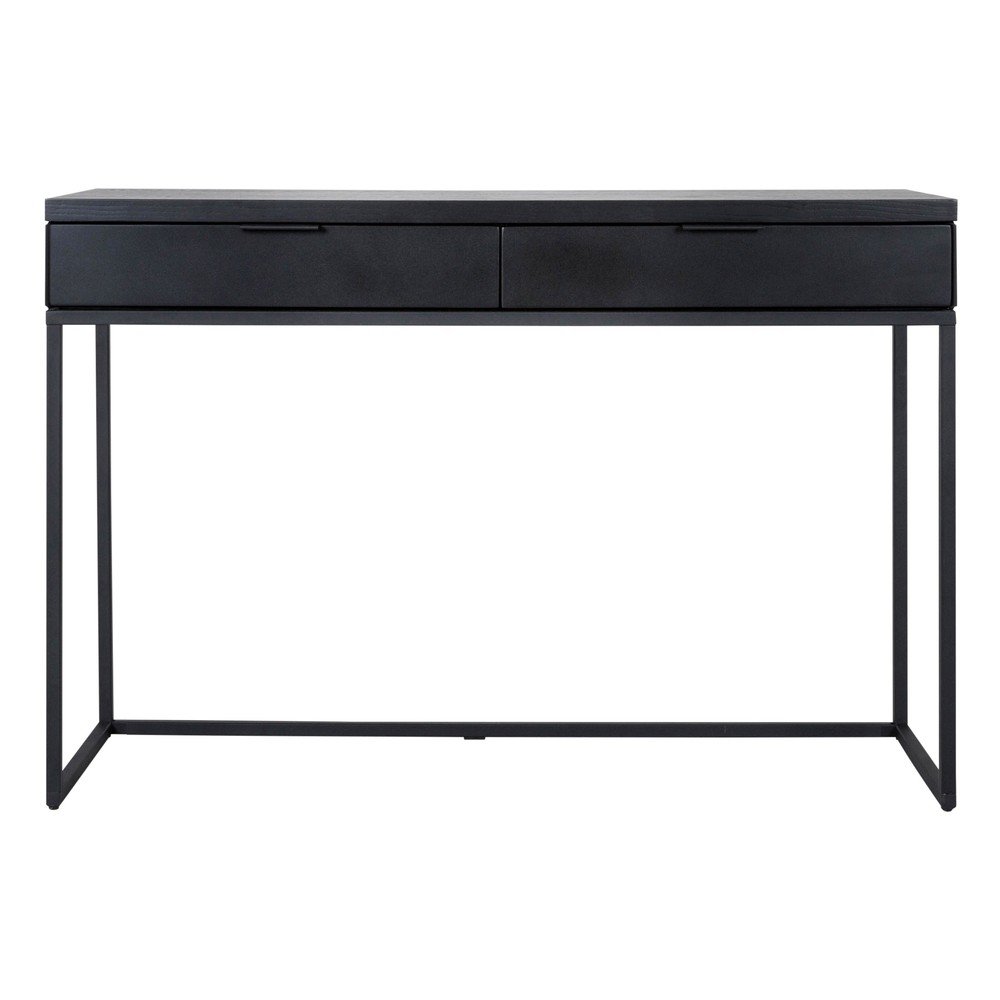 Černý konzolový stolek s 2 šuplíky Canett Cara, délka 80 cm v:1295498