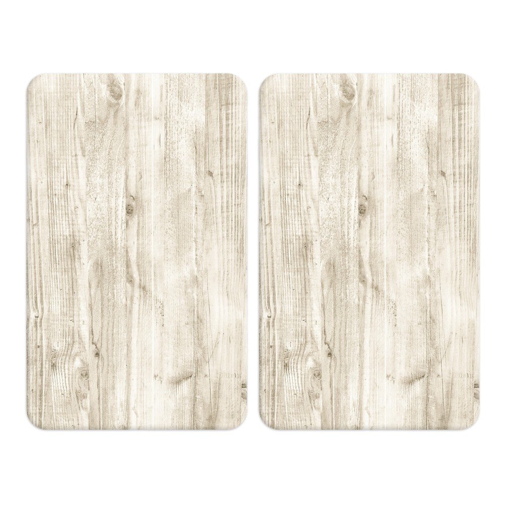 Kryty na sporák z tvrzeného skla v sadě 2 ks 52x30 cm Natural – Wenko v:1659110