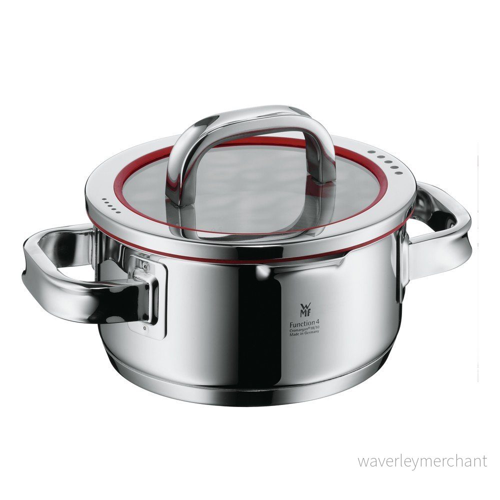Nízký nerezový hrnec s pokličkou WMF Cromargan® Function 4, ⌀ 16 cm v:1131568