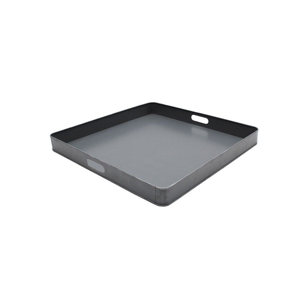 Šedý kovový servírovací podnos LABEL51, 60 x 60 cm v:1228966