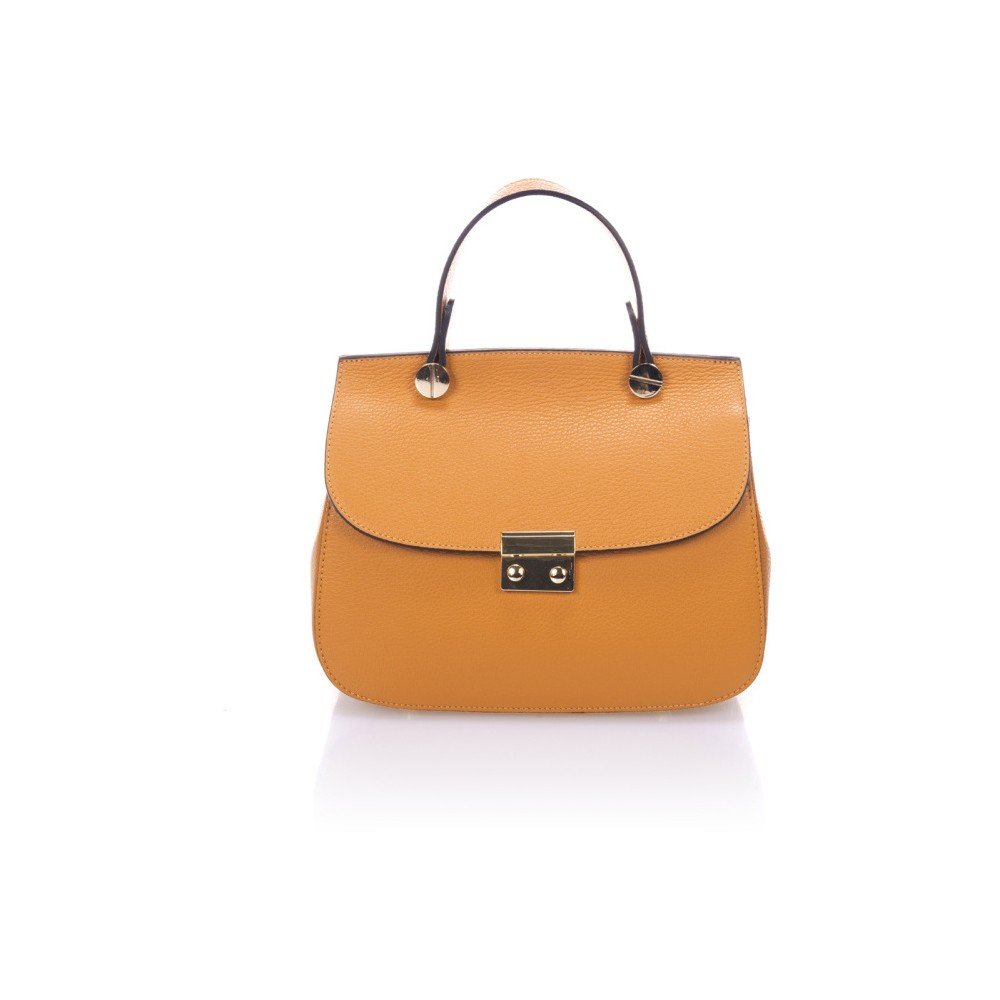 Koňakově hnědá kožená kabelka Giorgio Costa Niobe v:1013082