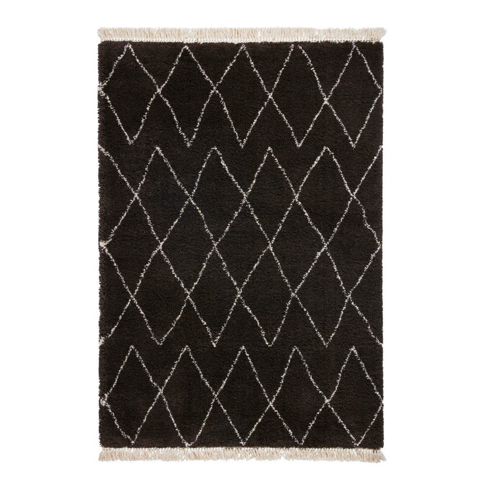Tmavě hnědo-bílý koberec Think Rugs Boho Lamento Brown & White, 120 x 170 cm v:1172410