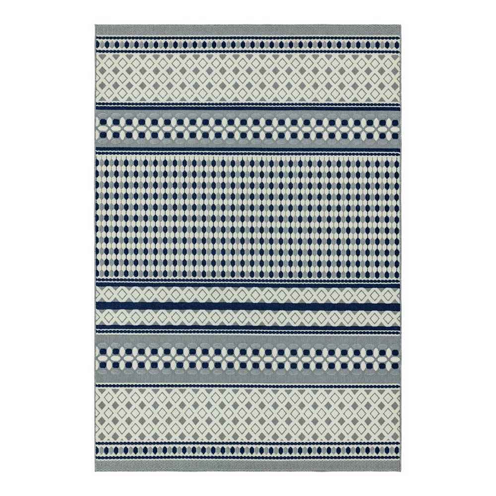 Modro-bílý koberec Asiatic Carpets Antibes Geometric, 120 x 170 cm v:1395573
