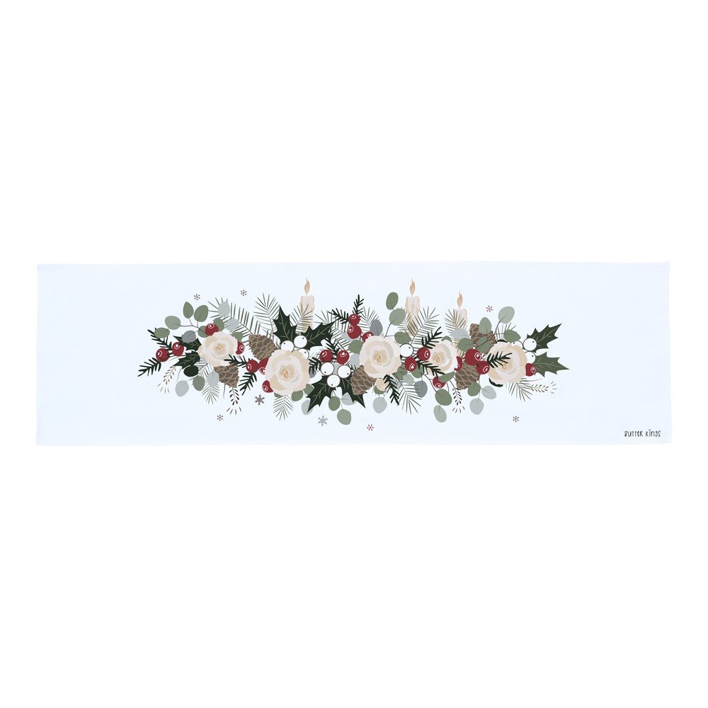 Bavlněný běhoun na stůl s vánočním motivem 40×140 cm Fir Branches – Butter Kings v:1362681