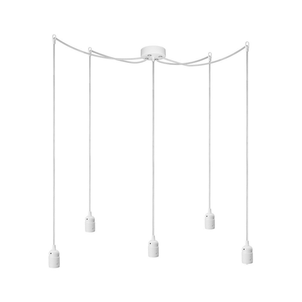 Bílé závěsné svítidlo se 3 kabely Bulb Attack Uno v:723492 Bílé závěsné svítidlo se 3 kabely Bulb Attack Uno v:723492