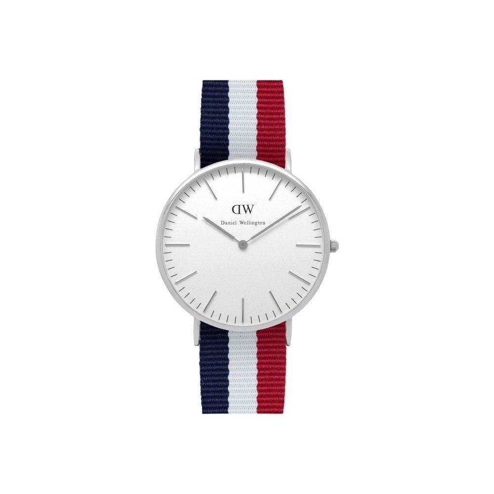 Pánské hodinky s páskem v trikoloře Daniel Wellington Hull v:736046
