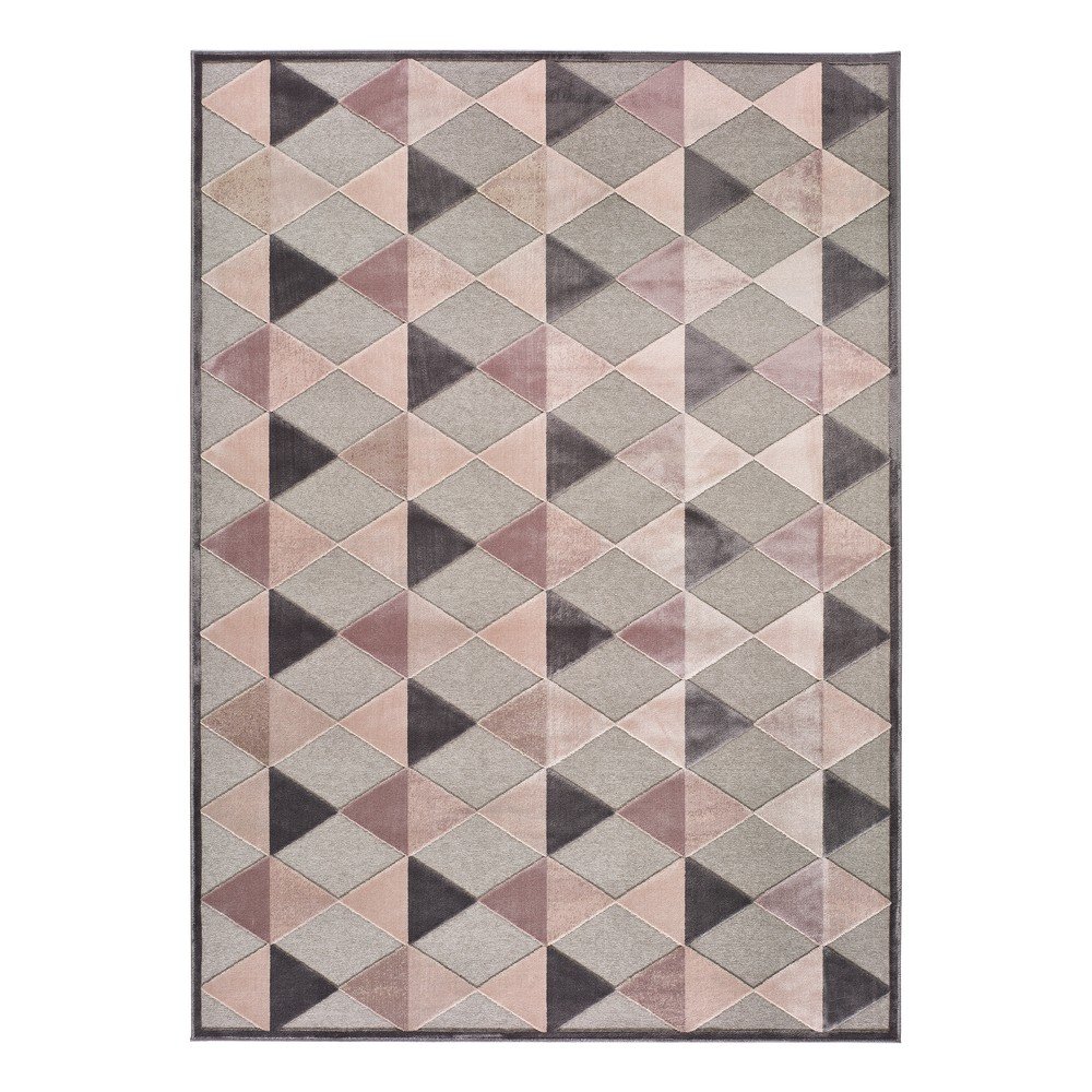 Šedo-růžový koberec Universal Farashe Triangle, 160 x 230 cm v:1345491