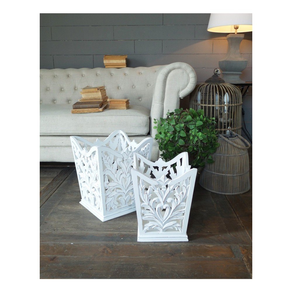 Sada 2 úložných košíků Orchidea Milano Old White v:789026