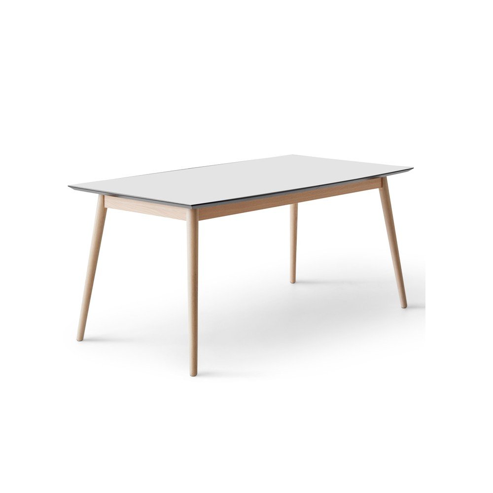 Rozkládací jídelní stůl s bílou deskou v bílo-přírodní barvě 90x165 cm Meza – Hammel Furniture v:1683648