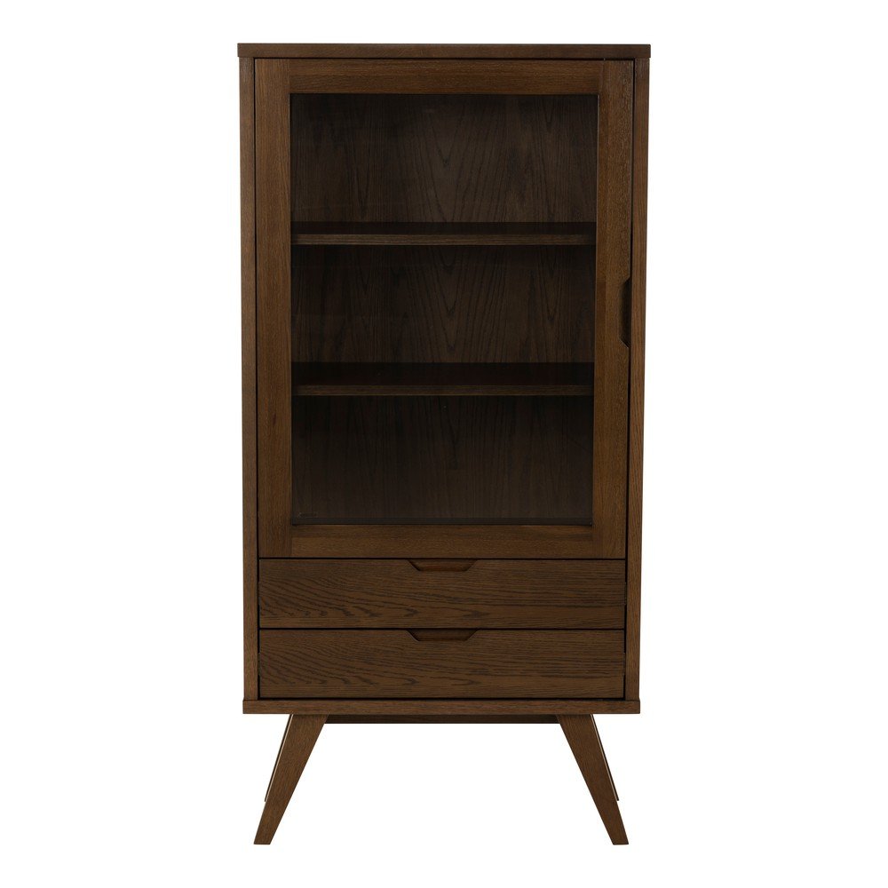 Hnědá vitrína v dekoru dubu 72x145x36 cm A-Line – Actona v:1730240