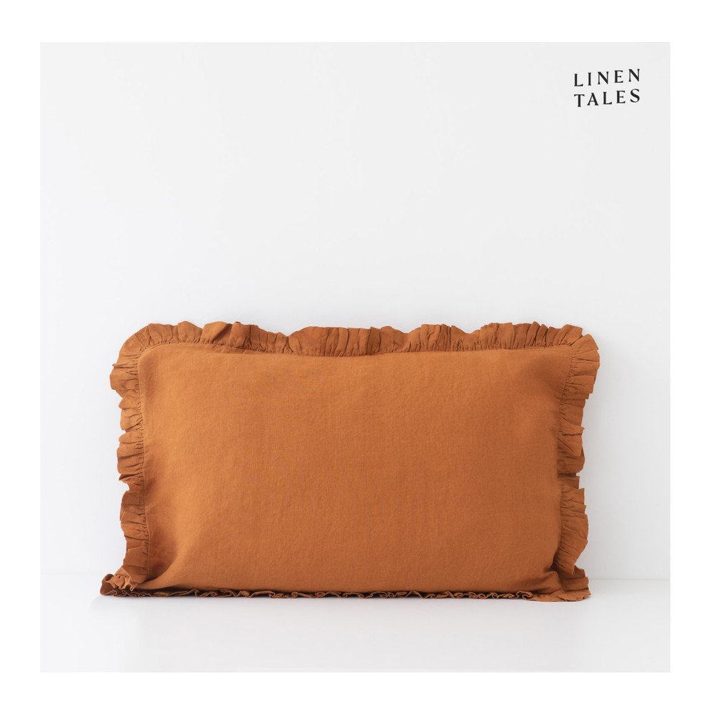 Lněný povlak na polštář 40x60 cm Almond – Linen Tales v:1538266