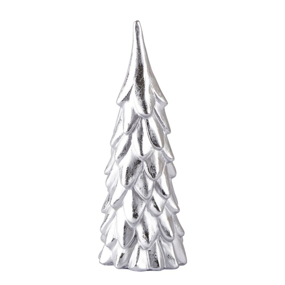 Dekorativní soška ve stříbrné barvě KJ Collection Tree Silver, 24 cm v:918552