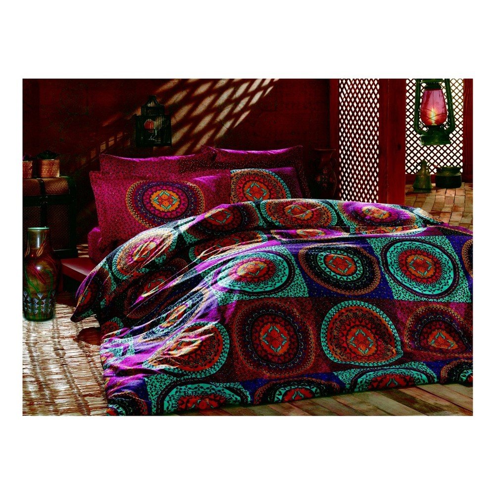 Povlečení z ranforce bavlny s prostěradlem na dvoulůžko Gipsy Classic, 200 x 220 cm v:1249780