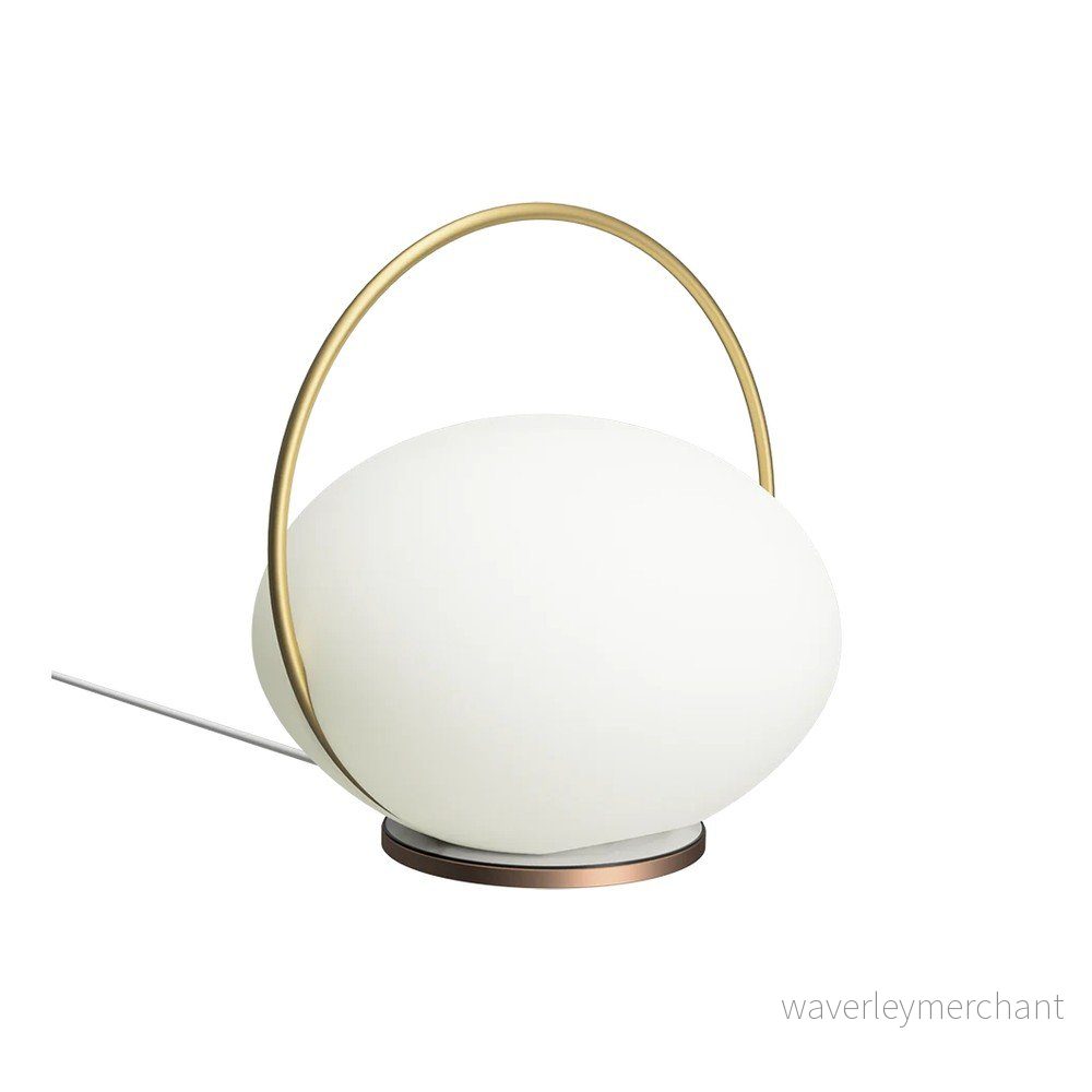 LED stolní lampa v bílo-zlaté barvě Orbit – UMAGE v:1560542