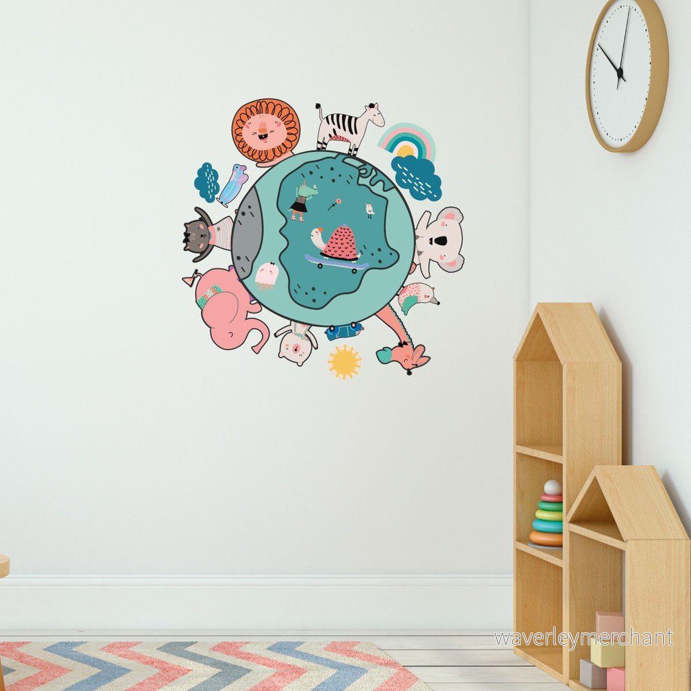 Sada samolepek na zeď Ambiance Animals around the World v:1294114