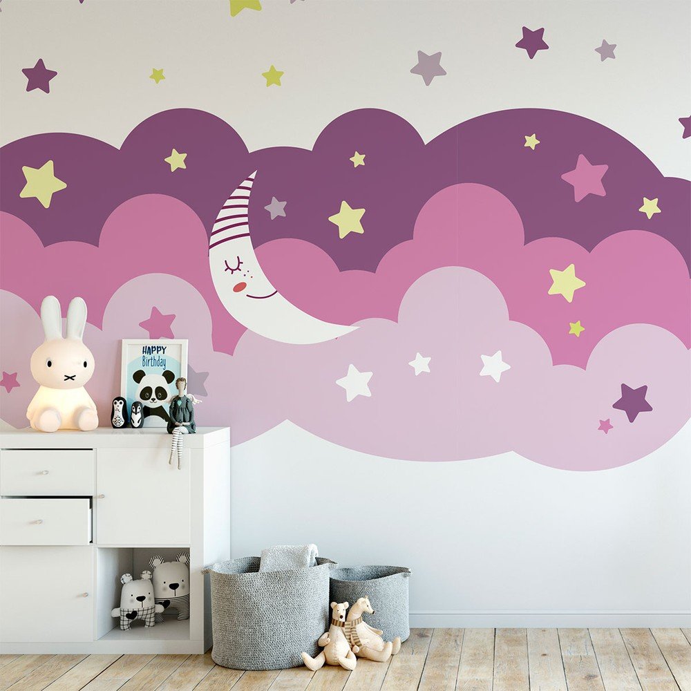 Nástěnná samolepka Ambiance Scandinavian Clouds Starry Sky v:1327394