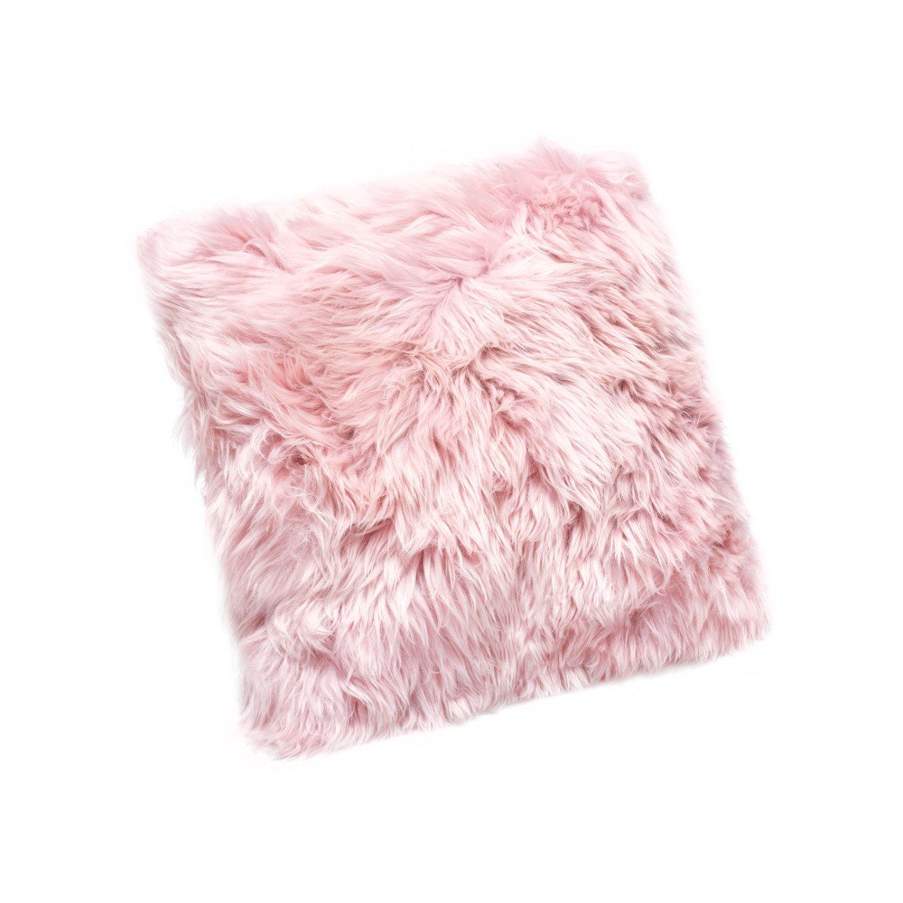 Růžový polštář z ovčí kožešiny Royal Dream Sheepskin, 30 x 30 cm v:953860