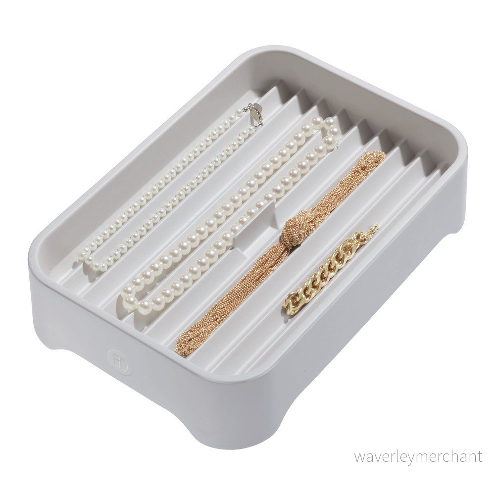 Šedý organizér na šperky iDesign Eco Bin, 28,12 x 19,23 cm v:1429561