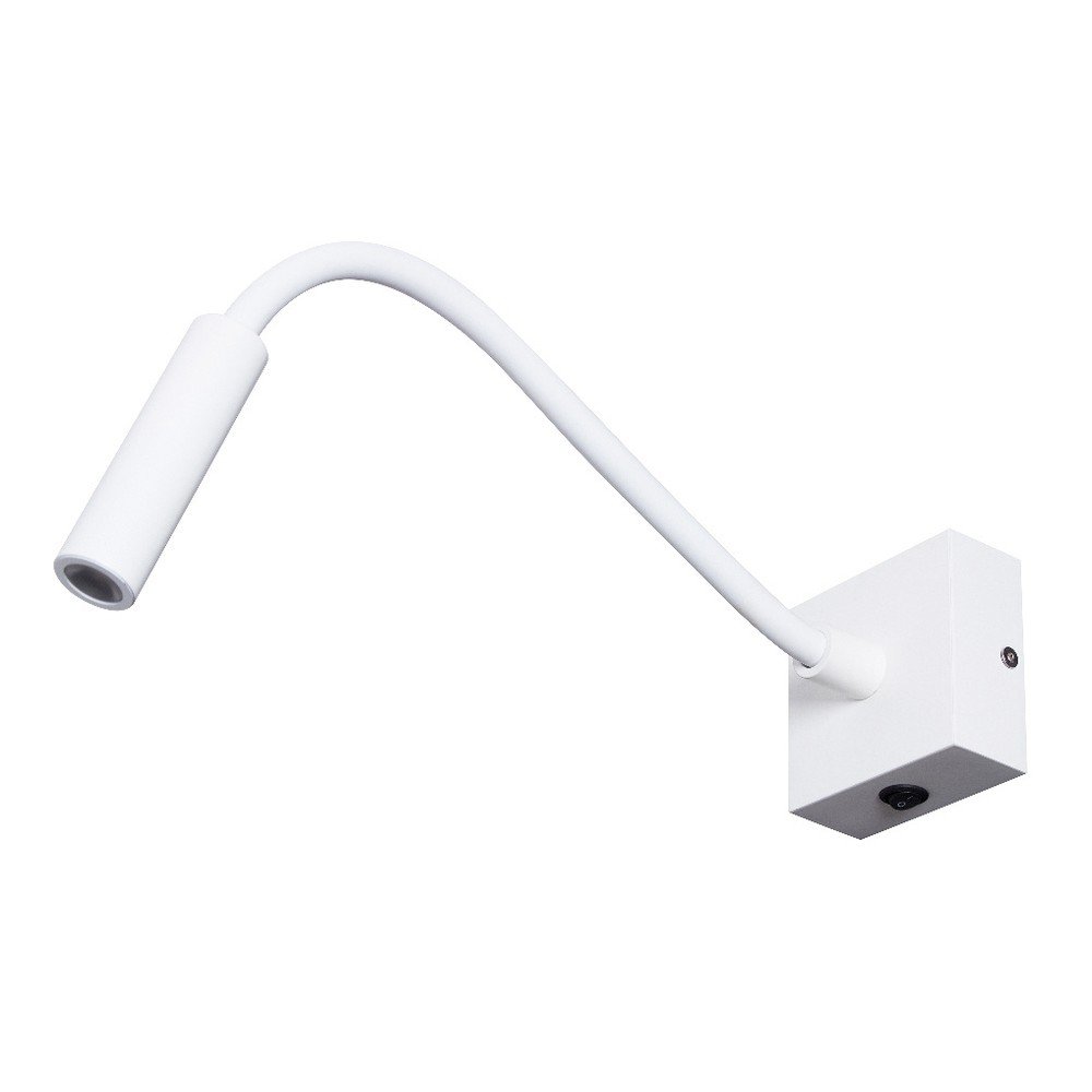 Bílá nástěnná lampa s LED světlem ve stříbrné barvě SULION Easy v:1201036 Bílá nástěnná lampa s LED světlem ve stříbrné barvě SULION Easy v:1201036