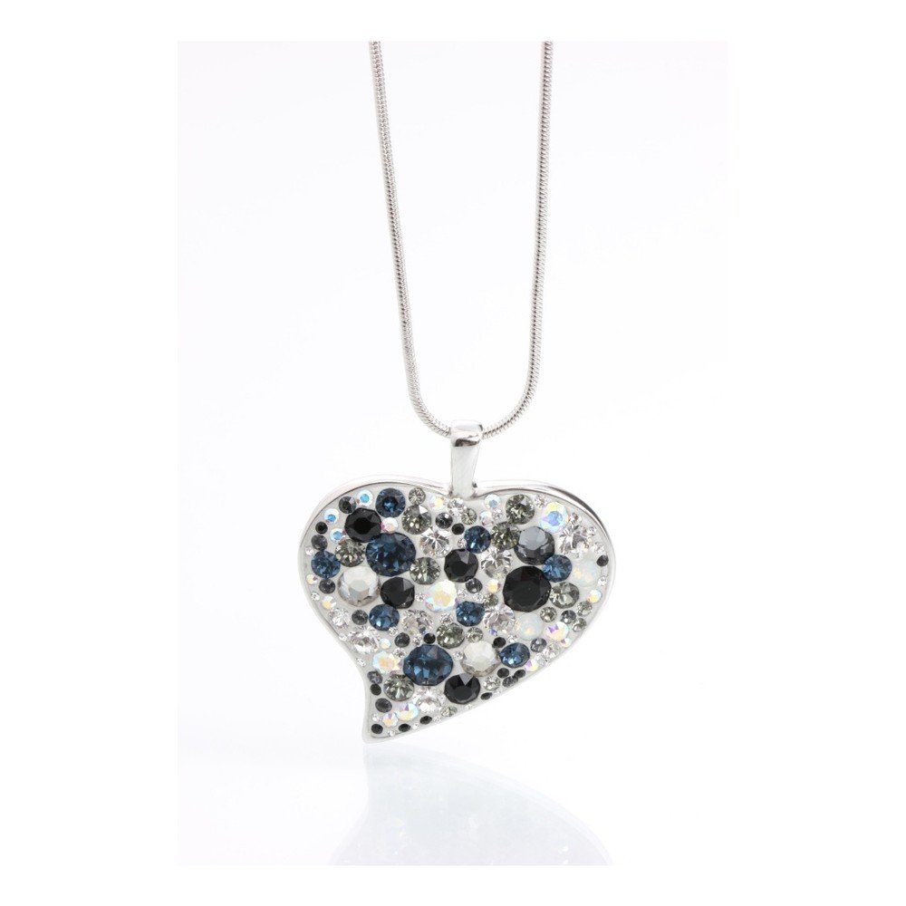 Náhrdelník se Swarovski Elements Laura Bruni Rich Heart BW v:969030
