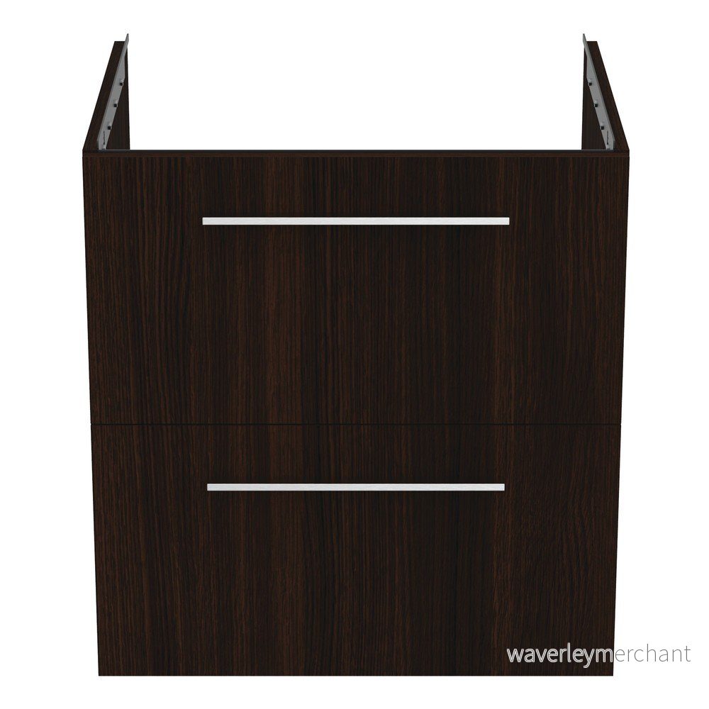 Tmavě hnědá závěsná skříňka pod umyvadlo v dekoru dubu 60x63 cm i.Life B – Ideal Standard v:1648220
