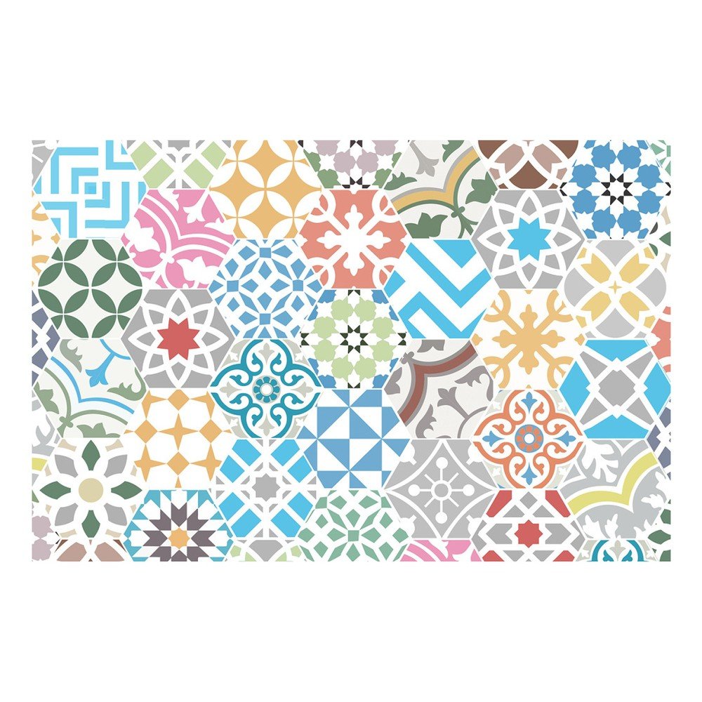 Vinylový koberec Floorart Hexa Multi, 66 x 100 cm v:977836