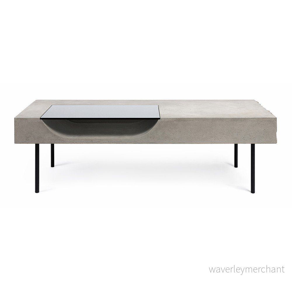 Konferenční stolek s betonovou deskou Lyon Béton Curb, 125 x 56 cm v:1372167