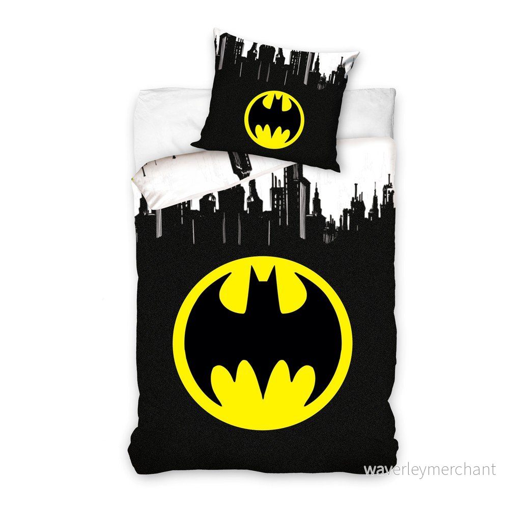 Dětské bavlněné povlečení na jednolůžko CARBOTEX Batman Logo, 160 x 200 cm v:1312238