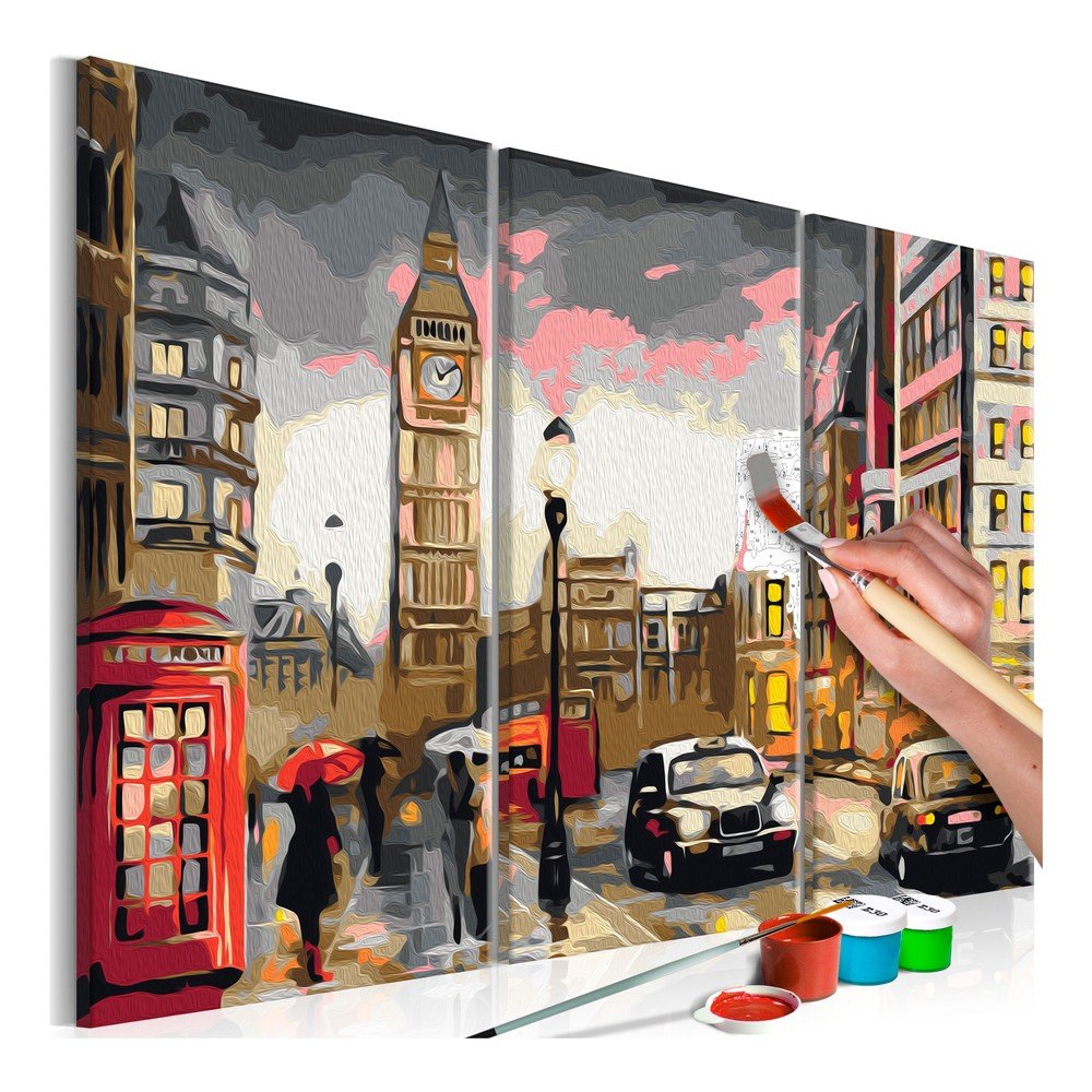 DIY set na tvorbu vlastního obrazu na plátně Artgeist London Streets, 60 x 40 cm v:1079222