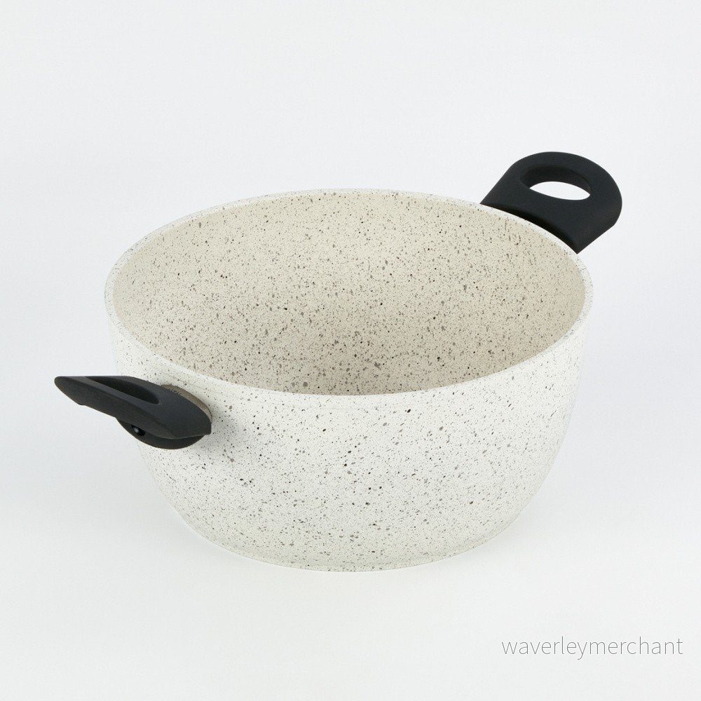 Hrnec s černými úchyty Bisetti Stonewhite, 24 cm v:823898