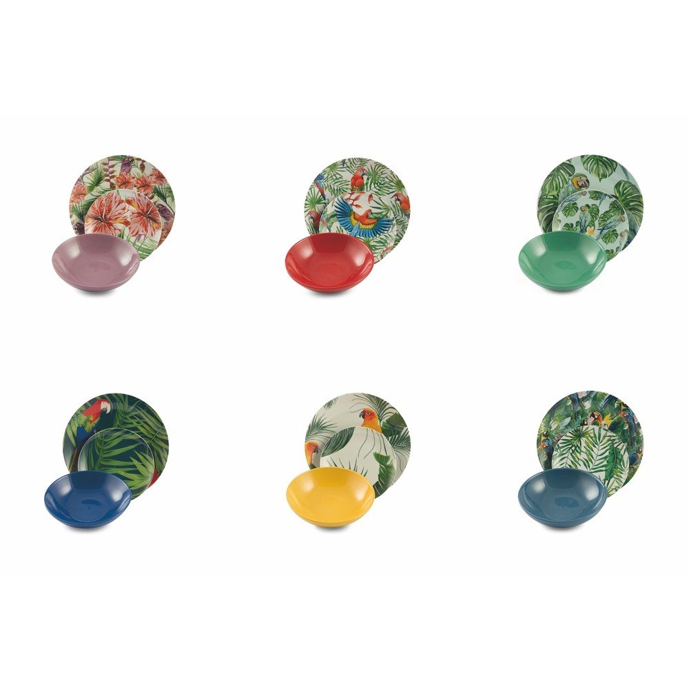 18dílná sada nádobí z porcelánu a kameniny Villa d'Este Parrot Jungle v:1276446
