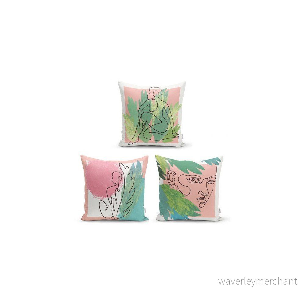 Sada 3 dekorativních povlaků na polštáře Minimalist Cushion Covers Colourful Minimalist, 45 x 45 cm v:1372009