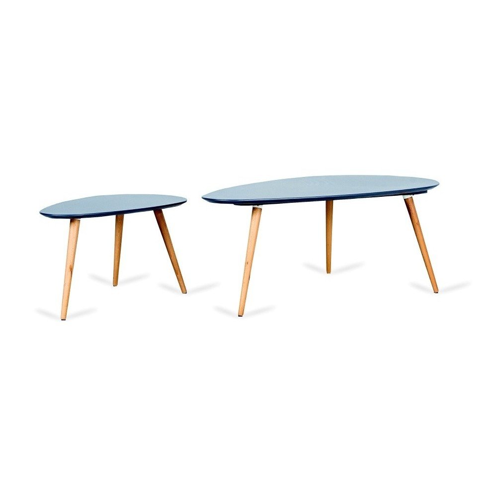 Sada 2 šedých konferenčních stolků Design Twist Kaoma v:1011896